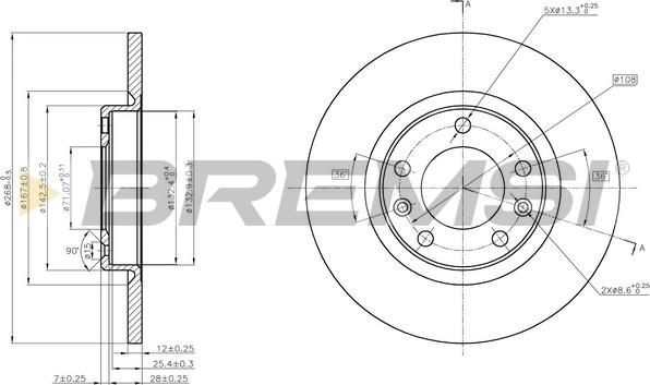 Bremsi CD8569S - Bremžu diski ps1.lv