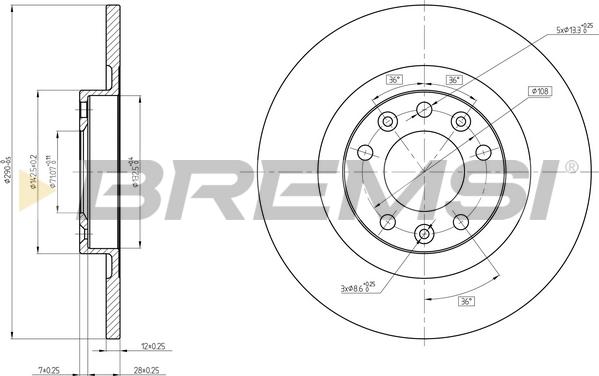 Bremsi CD8654S - Bremžu diski ps1.lv