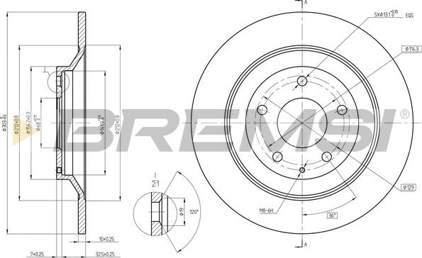 Bremsi CD8609S - Bremžu diski ps1.lv