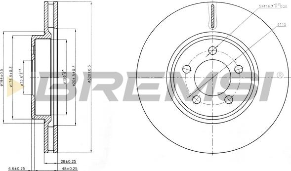 Bremsi CD8065V - Bremžu diski ps1.lv