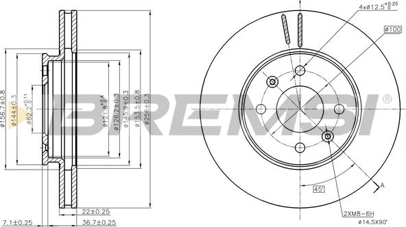 Bremsi CD8089V - Bremžu diski ps1.lv