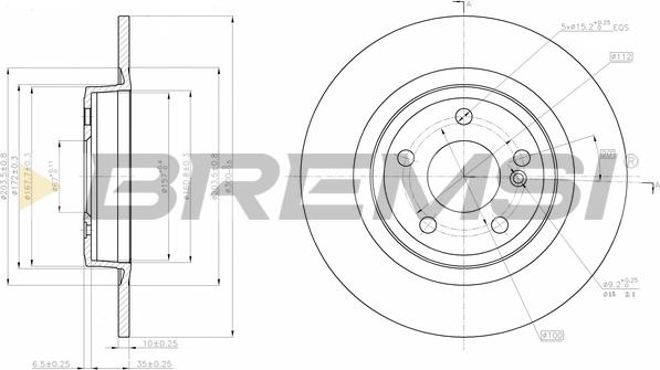 Bremsi CD8031S - Bremžu diski ps1.lv