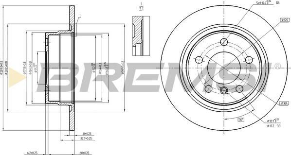 Bremsi CD8197S - Bremžu diski ps1.lv