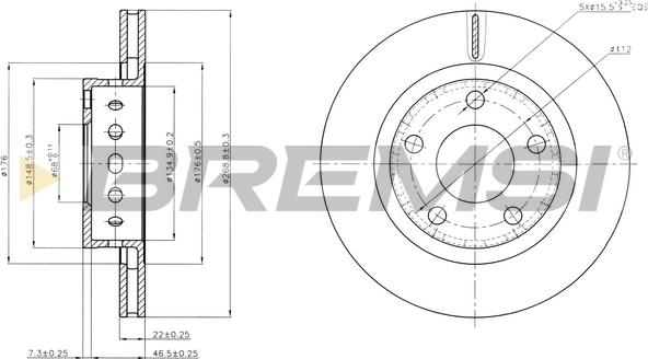 Bremsi CD8151V - Bremžu diski ps1.lv