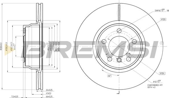 Bremsi CD8315V - Bremžu diski ps1.lv