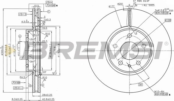 Bremsi CD8337V - Bremžu diski ps1.lv