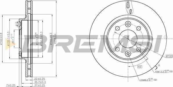 Bremsi CD8327V - Bremžu diski ps1.lv