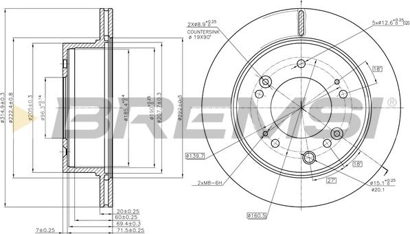 Bremsi CD8285V - Bremžu diski ps1.lv