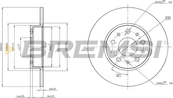 Bremsi CD8286S - Bremžu diski ps1.lv