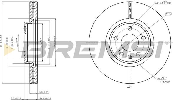 Bremsi CD7996V - Bremžu diski ps1.lv