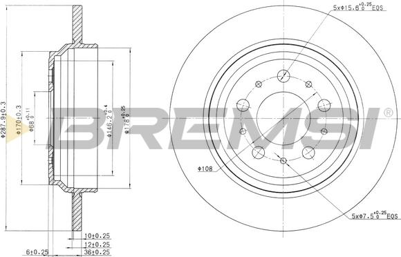 Bremsi CD7964S - Bremžu diski ps1.lv