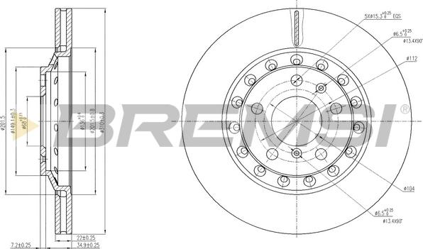 Bremsi CD7934V - Bremžu diski ps1.lv