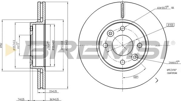 Bremsi CD7978V - Bremžu diski ps1.lv