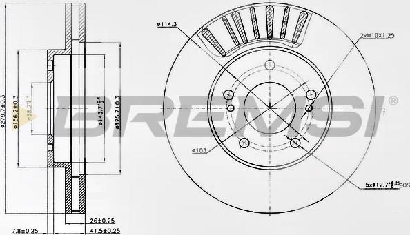 Bremsi CD7494V - Bremžu diski ps1.lv