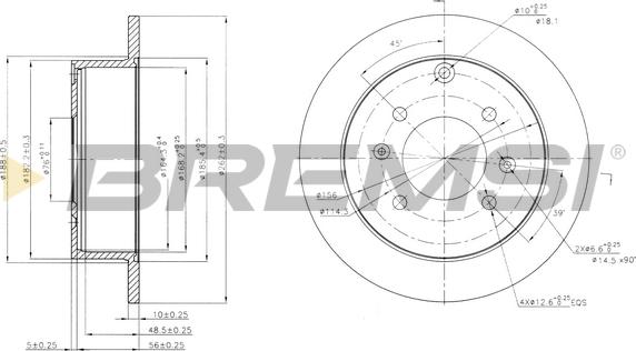 Bremsi CD7448S - Bremžu diski ps1.lv