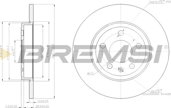 Bremsi CD7423S - Bremžu diski ps1.lv