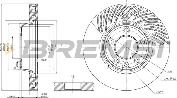 Bremsi CD7591VRD - Bremžu diski ps1.lv