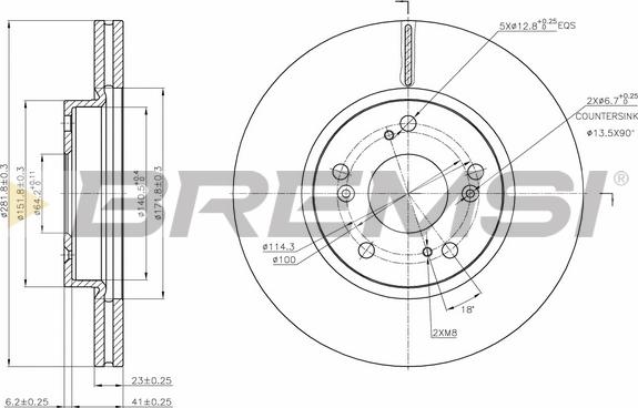 Bremsi CD7539V - Bremžu diski ps1.lv