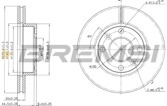 Bremsi CD7521V - Bremžu diski ps1.lv