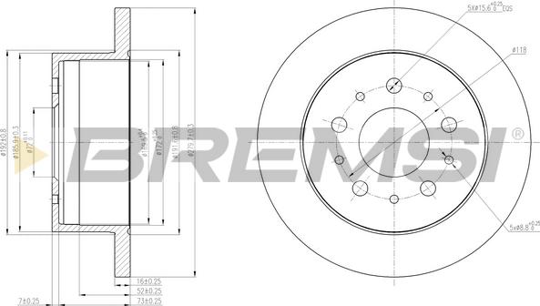 Bremsi CD7653S - Bremžu diski ps1.lv