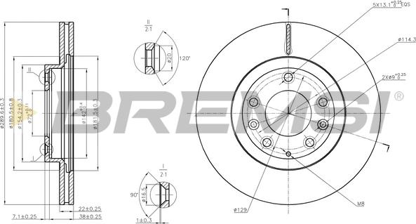 Bremsi CD7657V - Bremžu diski ps1.lv