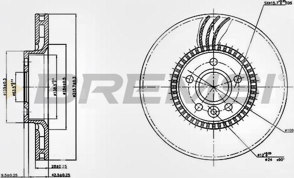 Bremsi CD7607V - Bremžu diski ps1.lv