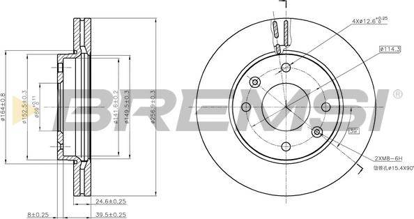 Bremsi CD7614V - Bremžu diski ps1.lv