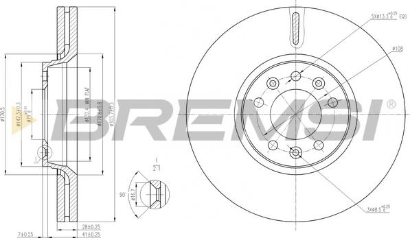 Bremsi CD7615V - Bremžu diski ps1.lv