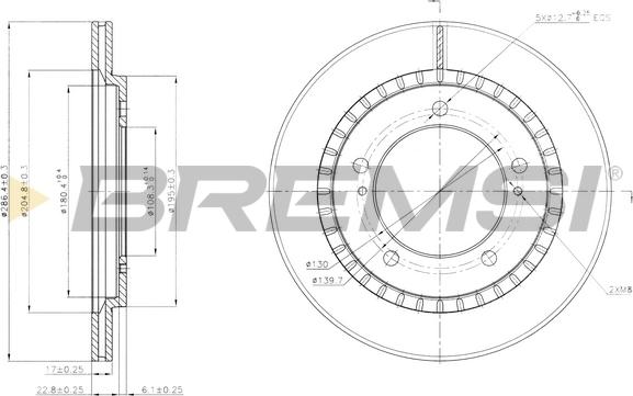 Bremsi CD7687V - Bremžu diski ps1.lv