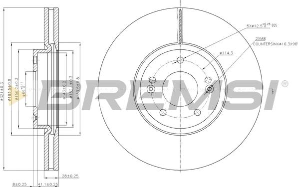 Bremsi CD7631V - Bremžu diski ps1.lv