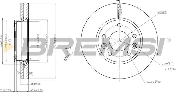 Bremsi CD7629V - Bremžu diski ps1.lv