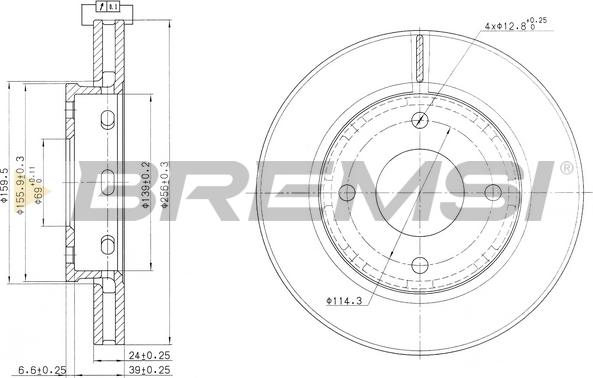 Bremsi CD7621V - Bremžu diski ps1.lv