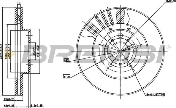 Bremsi CD7055V - Bremžu diski ps1.lv