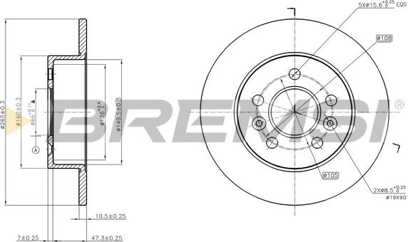 Bremsi CD7056S - Bremžu diski ps1.lv