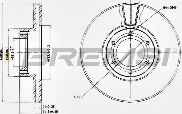 Bremsi CD7067V - Bremžu diski ps1.lv