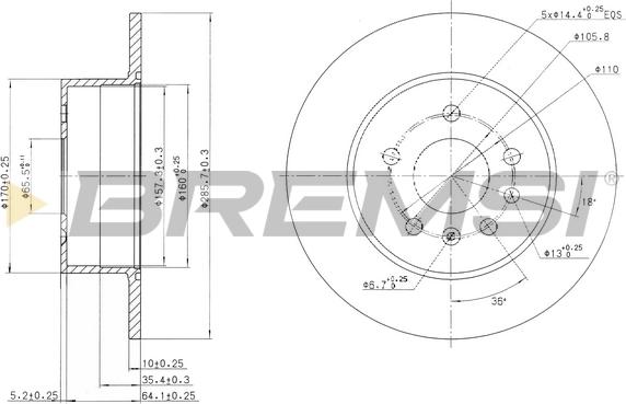 Bremsi CD7083S - Bremžu diski ps1.lv