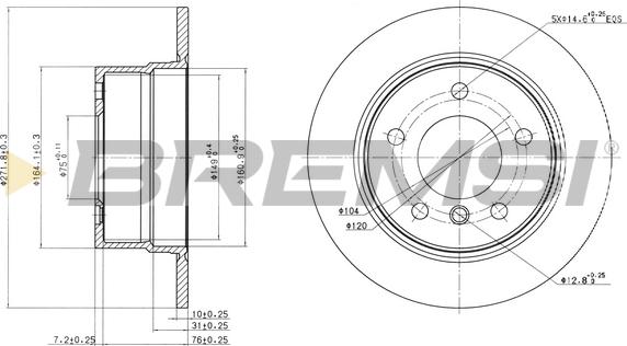 Bremsi CD7028S - Bremžu diski ps1.lv