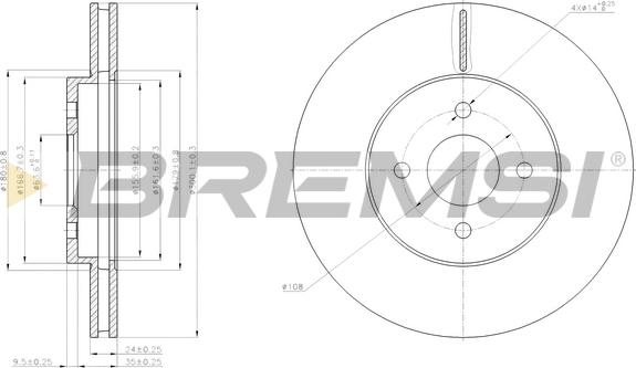 Bremsi CD7195V - Bremžu diski ps1.lv