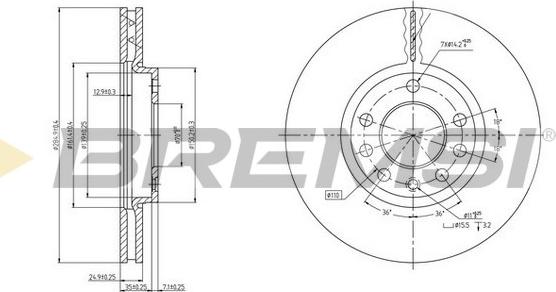 Bremsi CD7191V - Bremžu diski ps1.lv