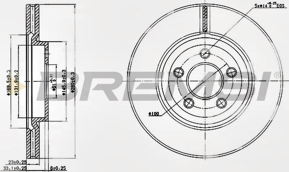 Bremsi CD7153V - Bremžu diski ps1.lv