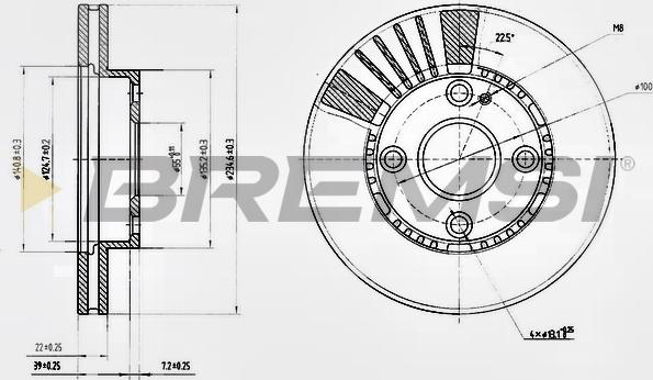 Bremsi CD7104V - Bremžu diski ps1.lv