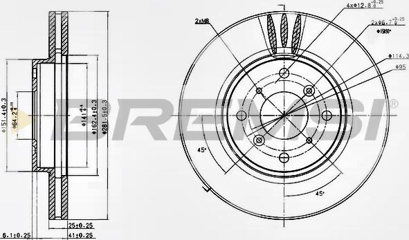 Bremsi CD7119V - Bremžu diski ps1.lv