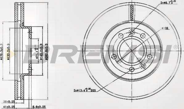 Bremsi CD7132V - Bremžu diski ps1.lv