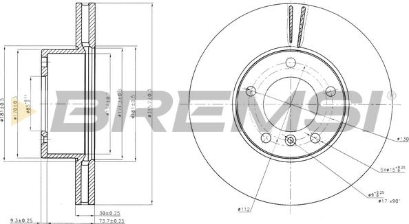 Bremsi CD7891V - Bremžu diski ps1.lv