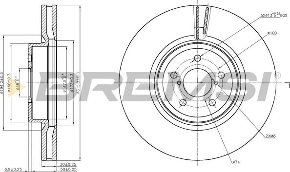 Bremsi CD7841V - Bremžu diski ps1.lv