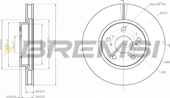 Bremsi CD7814V - Bremžu diski ps1.lv