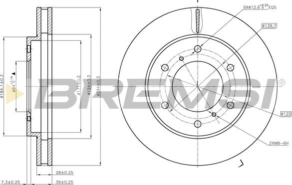 Bremsi CD7818V - Bremžu diski ps1.lv