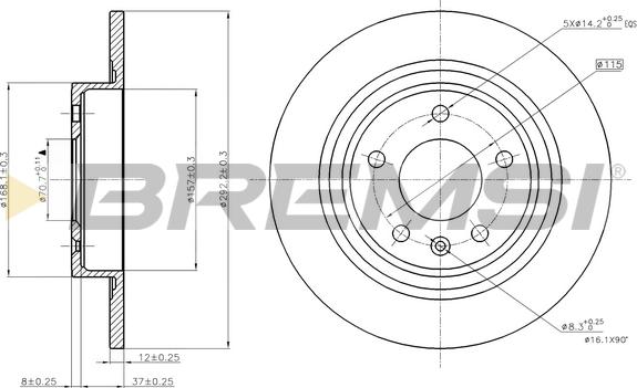 Bremsi CD7871S - Bremžu diski ps1.lv