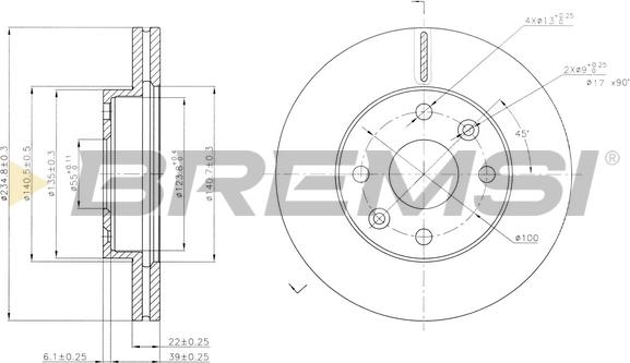 Bremsi CD7391V - Bremžu diski ps1.lv