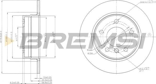 Bremsi CD7303S - Bremžu diski ps1.lv